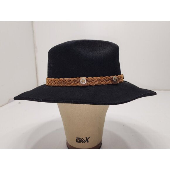 Outback Trading Co. Broken Hill Collection Mens Wool Cowboy Hat Black Size 6 7/8 - Picture 5 of 10
